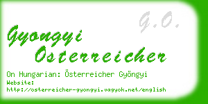 gyongyi osterreicher business card