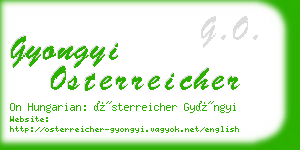 gyongyi osterreicher business card